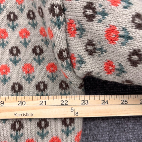 Retro Style Beige Floral Grandma Cardigan Colorful Cozy Women’s XL Cottagecore - Picture 9 of 10